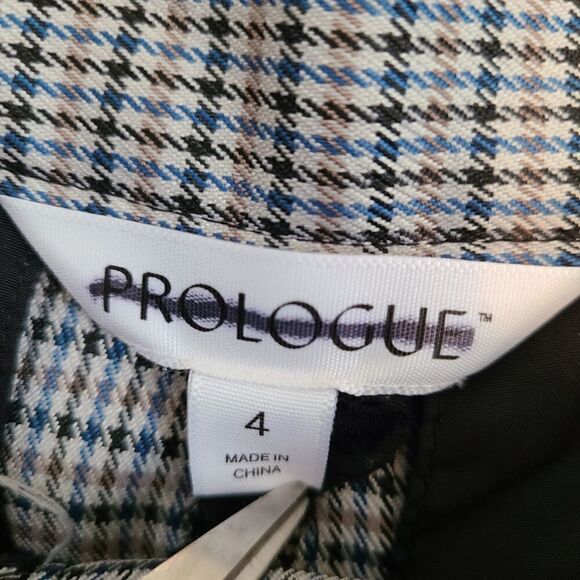 Prologue  Target Houndstooth Plaid Check Wide Leg Cropped  Trouser Pants - Picture 5 of 10
